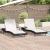 Șezlong 3 pcs Negru și Alb 197 x 70 x 82 cm poliratan GartenMobel Dekor