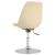 Scaune de bucătărie pivotante, 4 buc., crem, material textil GartenMobel Dekor