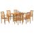 Set de masă pentru grădină 7 pcs Maro Lemn solid de tec GartenMobel Dekor