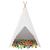 Cort Teepee Alb 120 x 120 x 150 cm Țesătură și Plastic GartenMobel Dekor