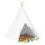 Cort Teepee Alb 120 x 120 x 150 cm Țesătură și Plastic GartenMobel Dekor