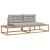 Set de canapele de exterior Alb 230,5 x 83 x 73 cm Poliester GartenMobel Dekor