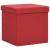 Taburet de depozitare pliabil, roșu vin, imitație de pânză GartenMobel Dekor