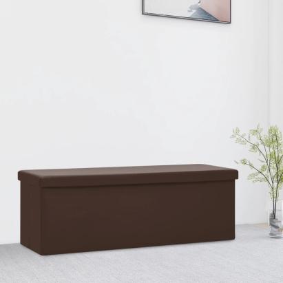 Bancă de depozitare pliabilă, maro, PVC GartenMobel Dekor