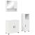 Set de mobilier pentru baie 3 pcs Alb Lemn compozit & Metal GartenMobel Dekor