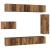 Set comodă TV Pe perete 8 pcs Lemn Vechi Lemn compozit GartenMobel Dekor