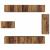 Set comodă TV Pe perete 8 pcs Lemn Vechi Lemn compozit GartenMobel Dekor