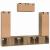Set comodă TV Pe perete 7 pcs Stejar Artizanal Lemn compozit GartenMobel Dekor