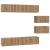Set comodă TV Pe perete 6 pcs Stejar Artizanal Lemn compozit GartenMobel Dekor