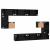 Set comodă TV Pe perete 10 pcs Stejar Negru Lemn compozit GartenMobel Dekor