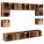 Set comodă TV Pe perete 8 pcs Lemn Vechi Lemn compozit GartenMobel Dekor