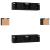 Set comodă TV Pe perete 6 pcs Stejar Negru Lemn compozit GartenMobel Dekor