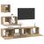 Set comodă TV Pe perete 4 pcs Stejar Artizanal Lemn compozit GartenMobel Dekor