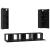 Set comodă TV Pe perete 5 pcs Stejar Negru Lemn compozit GartenMobel Dekor