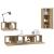 Dulap pentru TV pe Perete 4 pcs Stejar Artizanal Lemn compozit GartenMobel Dekor