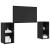 Set comodă TV Pe perete 2 pcs Stejar Negru 72 x 35 x 36,5 cm GartenMobel Dekor