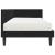 Cadru de pat colțar cu saltea cu headboard 2 pcs Negru Catifea GartenMobel Dekor