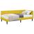 Cadru de pat colțar cu saltea cu headboard 2 pcs Galben Catifea GartenMobel Dekor
