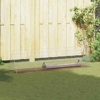 Cușcă pentru pui Argintiu 215 x 55 x 55 cm Oțel Galvanizat GartenMobel Dekor