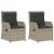 Bancă de grădină 2 pcs Gri deschis poliratan GartenMobel Dekor