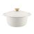 Oală din fontă emailată cu capac, 20 cm, 2 l, albă, Perfect Home