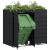 Depozitare pentru 2 pubele Wheelie Negru 136 x 77,5 x 121,5 cm GartenMobel Dekor