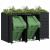 Depozitare pentru 3 pubele Wheelie Negru 204 x 77,5 x 121,5 cm GartenMobel Dekor