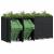 Depozitare pentru 4 pubele Wheelie Negru 272 x 77,5 x 121,5 cm GartenMobel Dekor