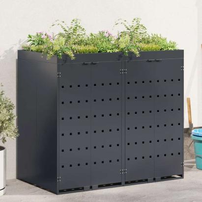 Depozitare pentru 2 pubele Wheelie Antracit GartenMobel Dekor