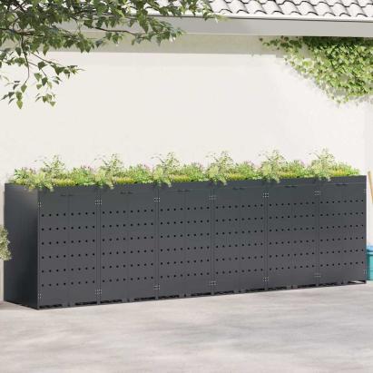Depozitare pentru 6 pubele Wheelie Antracit GartenMobel Dekor