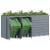 Depozitare pentru 4 pubele Wheelie Gri deschis GartenMobel Dekor
