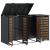 Depozitare pentru 3 pubele Wheelie 340 x 77.5 x 115.5 cm Oțel GartenMobel Dekor