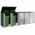 Depozitare pentru 3 pubele Wheelie 340 x 77.5 x 115.5 cm Oțel GartenMobel Dekor