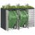 Depozitare pentru 3 pubele Wheelie 340 x 77.5 x 115.5 cm Oțel GartenMobel Dekor