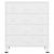 Dulap cu sertare industrial, alb, 78x40x93 cm, metal GartenMobel Dekor