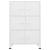 Dulap industrial de depozitare, alb, 75x40x115 cm, metal GartenMobel Dekor