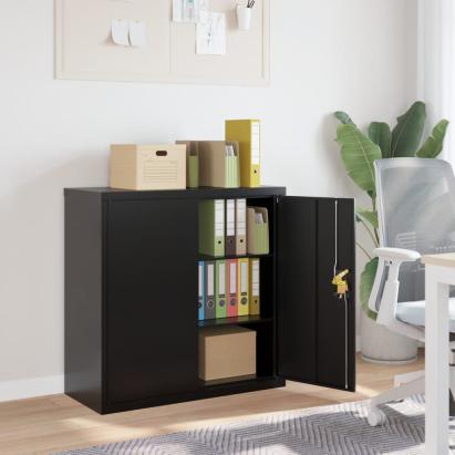 Dulap pentru dosare, negru, 90x40x90 cm, oțel GartenMobel Dekor