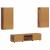 Set comodă TV cu sertar FLORIN 3 pcs Lemn vechi Lemn compozit GartenMobel Dekor