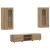 Set comodă TV FLORIN 3 pcs Stejar Artizanal Lemn compozit GartenMobel Dekor