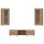Set comodă TV FLORIN 3 pcs Stejar Artizanal Lemn compozit GartenMobel Dekor