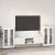 Set comodă TV cu sertar cu raft FLORIN 3 pcs Alb Lemn compozit GartenMobel Dekor