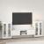 Set comodă TV cu sertar FLORIN 3 pcs Alb lucios Lemn compozit GartenMobel Dekor