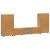 Set comodă TV FLORIN 3 pcs Stejar Artizanal Lemn compozit GartenMobel Dekor