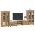 Set comodă TV FLORIN 3 pcs Stejar Artizanal Lemn compozit GartenMobel Dekor