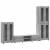 Set comodă TV cu sertar FLORIN 3 pcs Gri Sonoma Lemn compozit GartenMobel Dekor