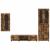 Set comodă TV cu raft FLORIN 3 pcs Stejar fumuriu Lemn compozit GartenMobel Dekor