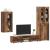 Set comodă TV cu sertar FLORIN 3 pcs Lemn vechi Lemn compozit GartenMobel Dekor