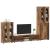 Set comodă TV cu sertar FLORIN 3 pcs Lemn vechi Lemn compozit GartenMobel Dekor