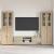 Set comodă TV cu raft FLORIN 3 pcs Stejar Sonoma Lemn compozit GartenMobel Dekor