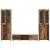 Set comodă TV cu sertar FLORIN 3 pcs Lemn vechi Lemn compozit GartenMobel Dekor